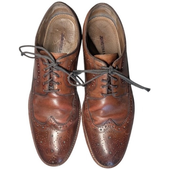 Johnston & Murphy Other - Johnston & Murphy Brown Leather Wingtip Derby Formal Dress Shoes Men's 10‎ M